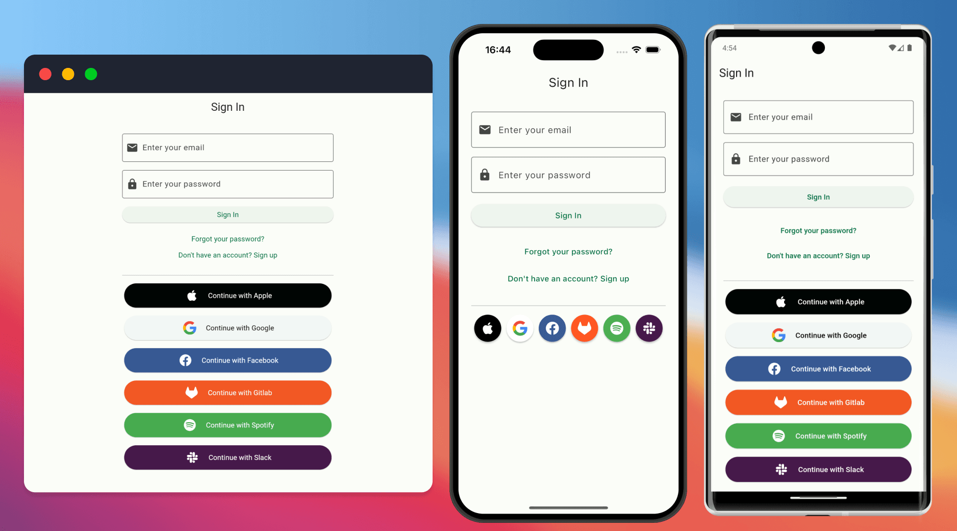 Flutter Auth UI